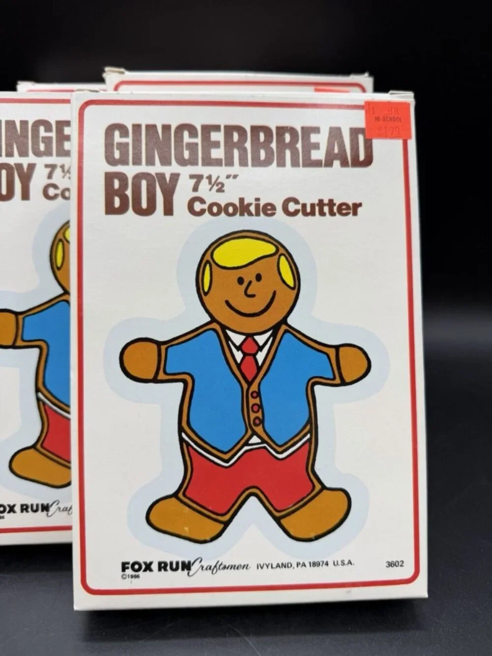 1986 Run Fox Gingerbread House Boy Cookie Cutter Christmas Vintage Lot Of 4